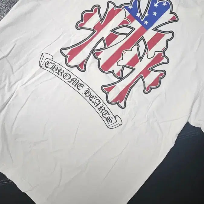 [SOLD OUT] 크롬하츠 성조기반팔티 L