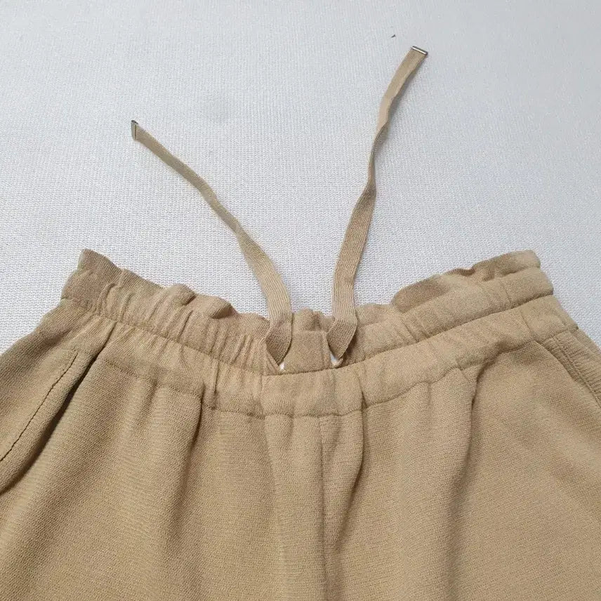 [BUNJANG] System Beige Banding Knit Wide Pants / 시스템 SYSTEM 베이지 밴딩 니트 와이드 팬츠 허리26~29