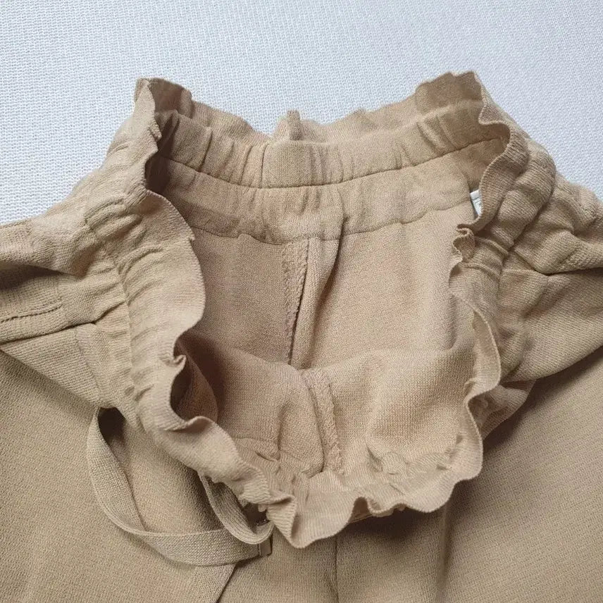 [BUNJANG] System Beige Banding Knit Wide Pants / 시스템 SYSTEM 베이지 밴딩 니트 와이드 팬츠 허리26~29