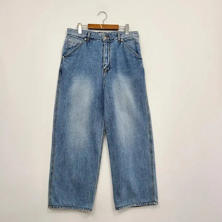 [BUNJANG] Studio Tomboy Washed Denim Wide Pants / 스튜디오톰보이 워싱 데님 와이드 팬츠/2022ss/32/앨리스/1184