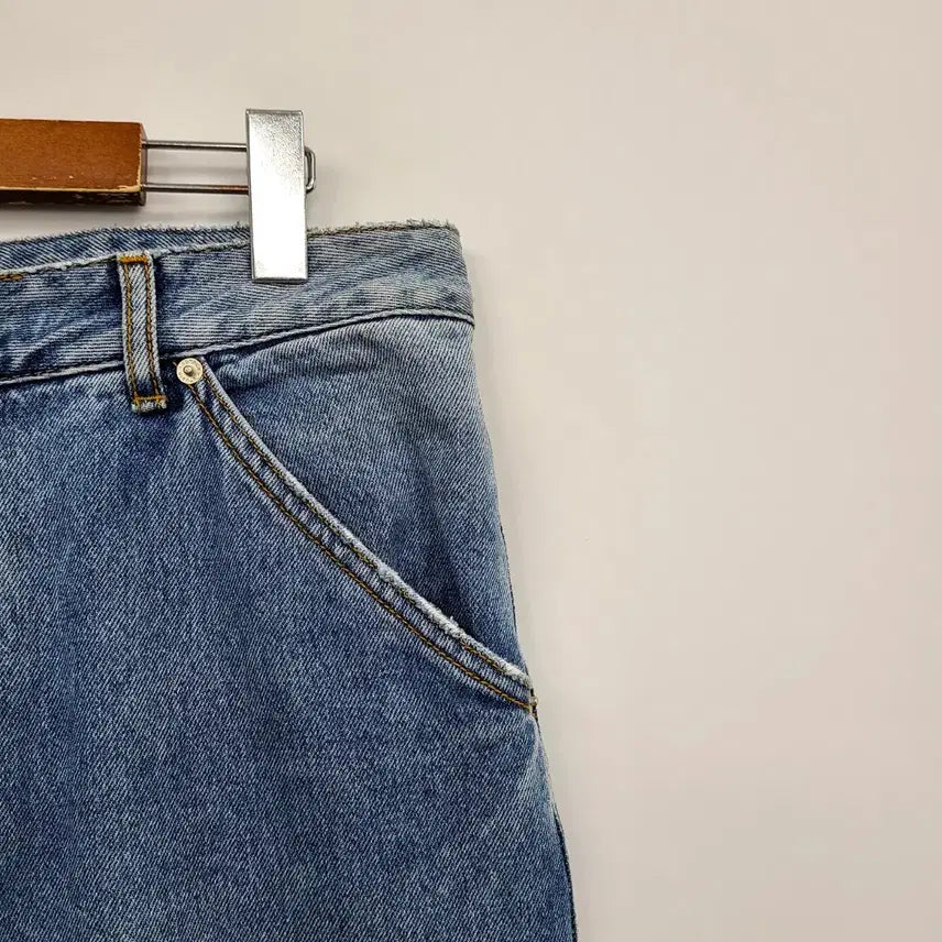 [BUNJANG] Studio Tomboy Washed Denim Wide Pants / 스튜디오톰보이 워싱 데님 와이드 팬츠/2022ss/32/앨리스/1184