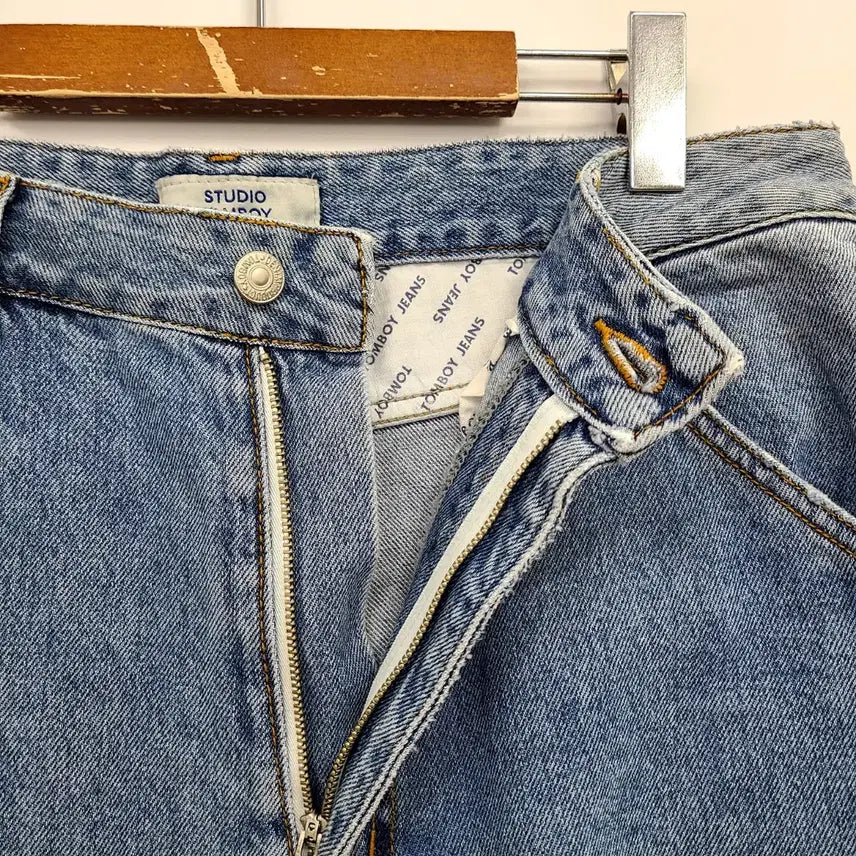 [BUNJANG] Studio Tomboy Washed Denim Wide Pants / 스튜디오톰보이 워싱 데님 와이드 팬츠/2022ss/32/앨리스/1184