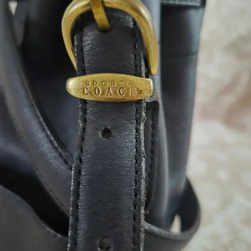 [BUNJANG] Coach Black Leather Bucket Bag / 코치 블랙 가죽 복조리 버킷백