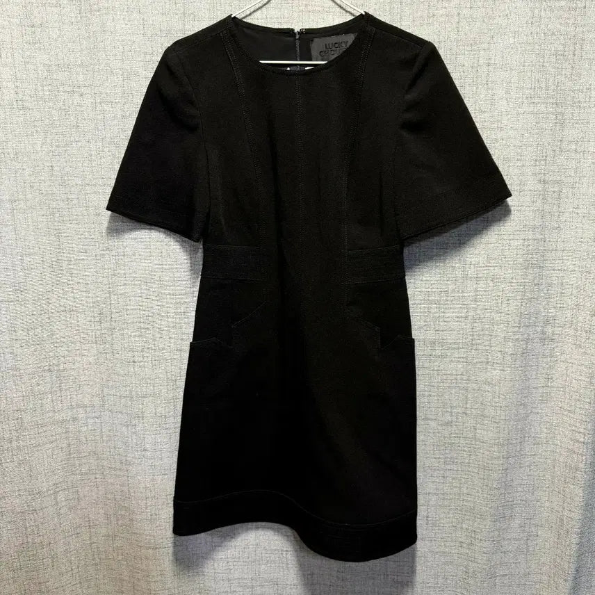 [BUNJANG] LUCKY CHOUETTE Black Short Sleeve Dress Size 36 / LUCKY CHOUETTE 럭키슈에뜨 블랙 반팔 원피스 36