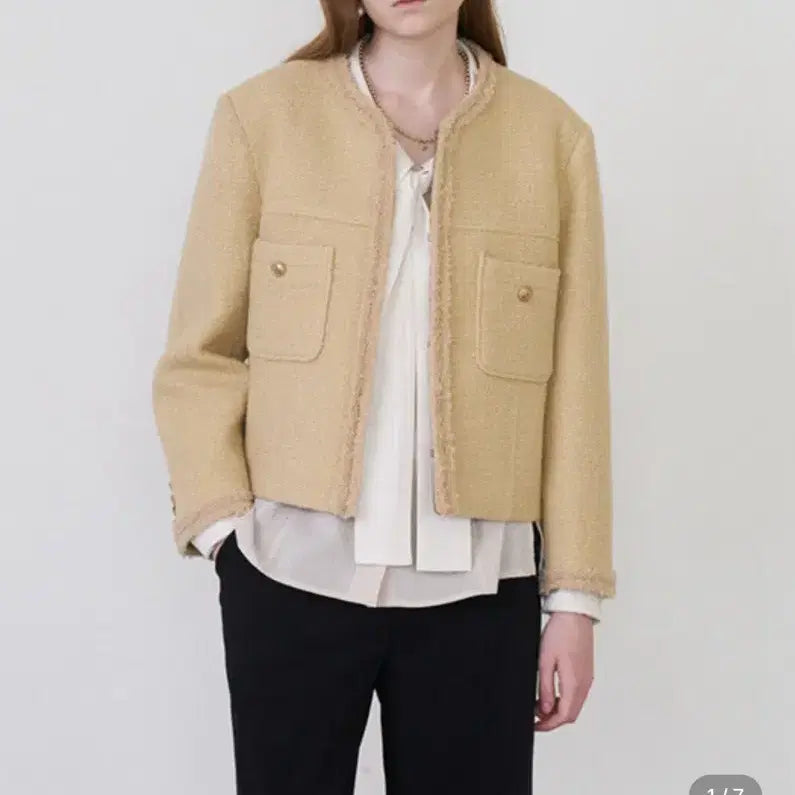 [BUNJANG] Maron Edition Custard Boucle Tweed Jacket / 마론에디션 커스터드 부클 트위드 자켓 팝니다