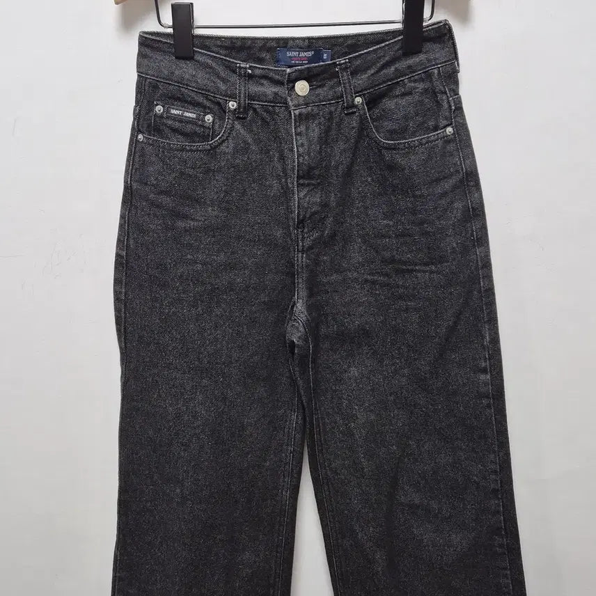 [BUNJANG] Saint James Black Denim Wide Pants (XS) / (P95) 세인트제임스 흑청 와이드팬츠