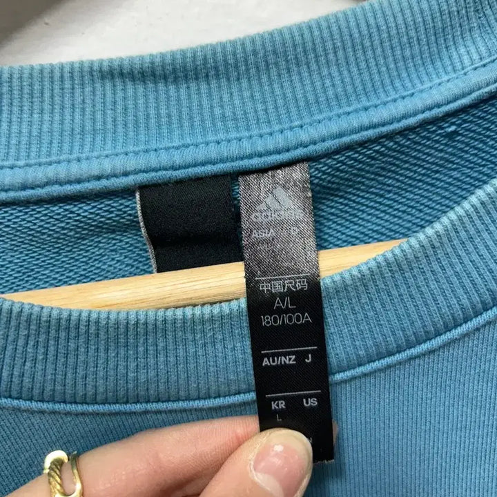 [BUNJANG] Adidas Blue Sweatshirt L / 아디다스 블루 맨투맨 티셔츠 L