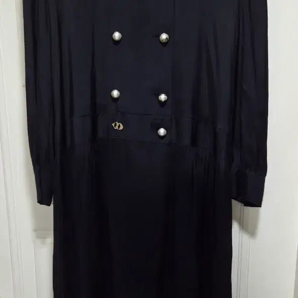 [BUNJANG] Lucky Chouette Black Pearl Button Long Dress Size 36 / 럭키슈에뜨 블랙 진주 버튼 원피스 36