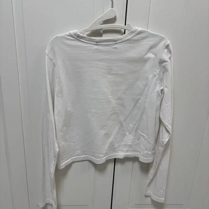 [BUNJANG] MUA MUA White Long Sleeve T-Shirt / 무아무아 화이트 긴팔 티셔츠