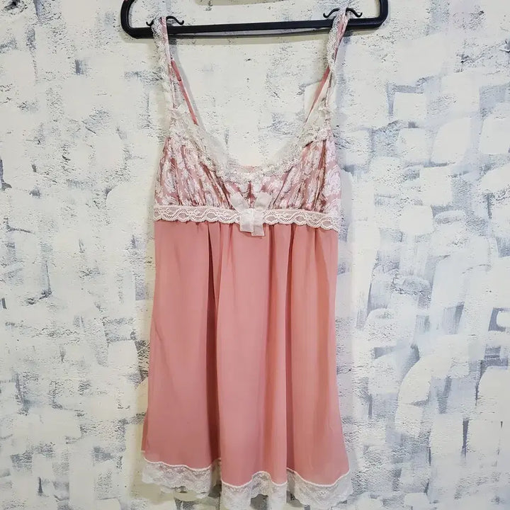 [BUNJANG] Eblin Pink Lace Slip Dress S / 에블린 핑크 레이스 슬립 원피스 s