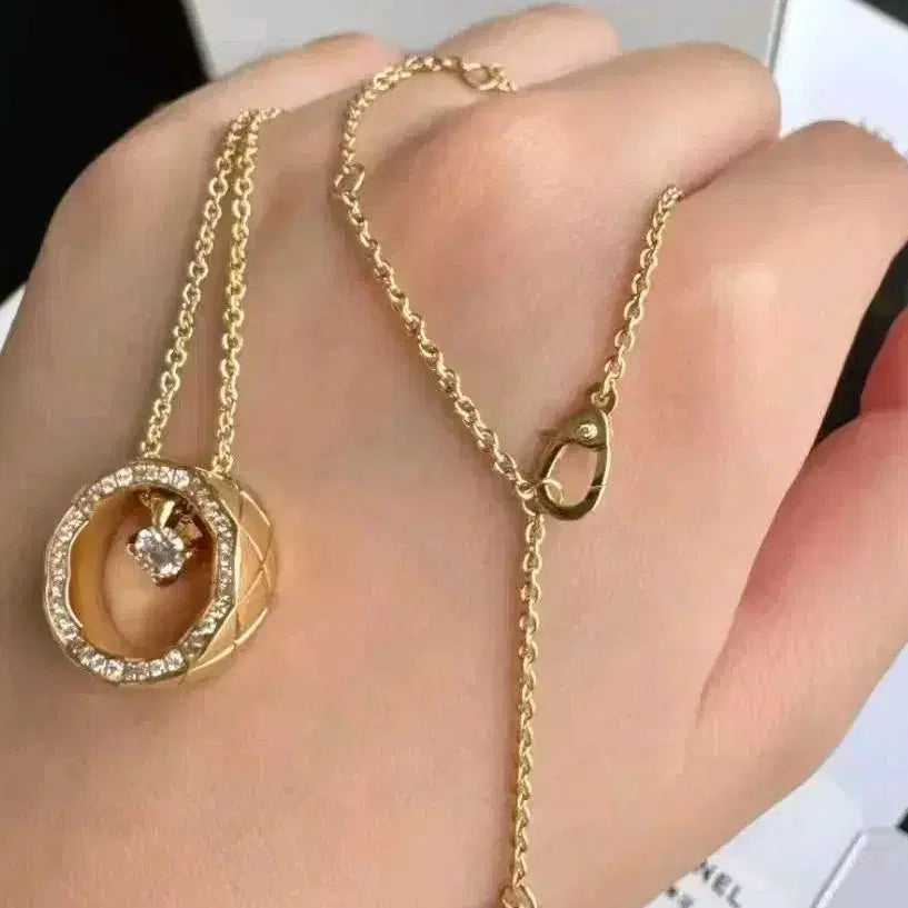 [BUNJANG] Chanel Gold Diamond Necklace / 샤넬 골드 다이아 목걸이