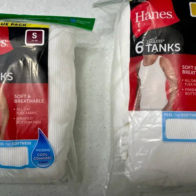 [BUNJANG] Hanes "USA Fit" Tank Top (S/L) - White / 헤인즈 나시 화이트 S L 미국판 국내배송 탱크탑 슬리브리스