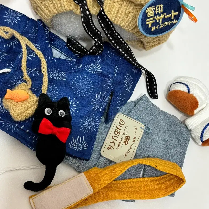 [BUNJANG] Puppy Closet 20cm Cotton Doll Cat Kimono/Yukata / 퍼피옷장 솜인형옷 20cm 고양이 기모노/유카타