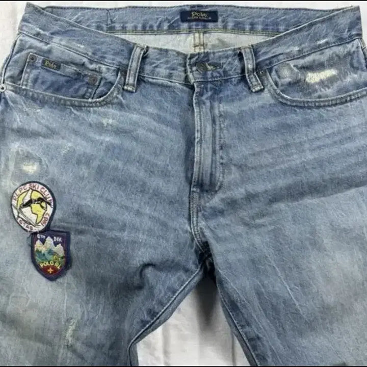 [BUNJANG] Ralph Lauren Distressed Patch Denim Jeans / 랄프로랜  패치 디스트레스  데님