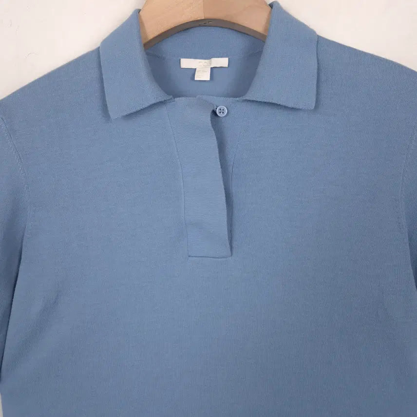 [BUNJANG] COS Sky Blue Short Sleeve Cotton Knit / [55] COS 코스 스카이블루 반팔 코튼 니트