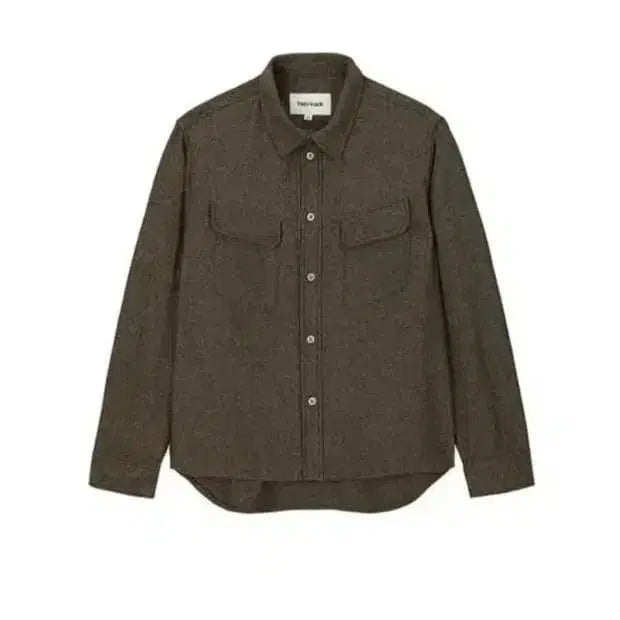 [BUNJANG] TonyWack Brushed Wool Welt Pocket Shirt Jacket Twill Dark Beige M48 / (M/48)토니웩 Brushed Wool Welt Pocket Shirt