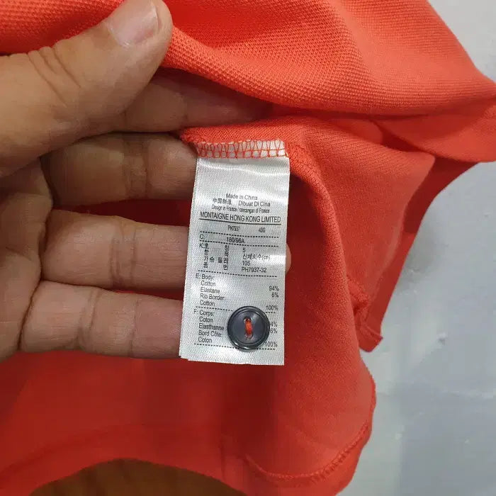 [BUNJANG] Lacoste Short Sleeve Polo Shirt Orange Size 105 / 라코스테 반팔 카라티(105)