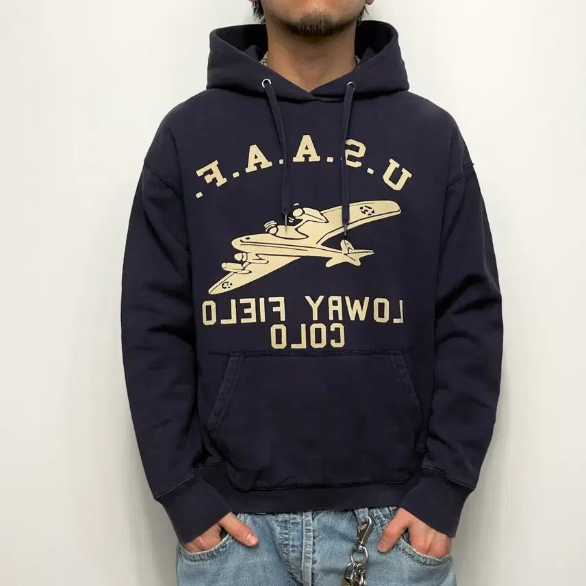 [BUNJANG] HOUSTON Air Force Bomber Sweat Hoodie / HOUSTON 휴스턴 미공군 폭격기 스웻 후드