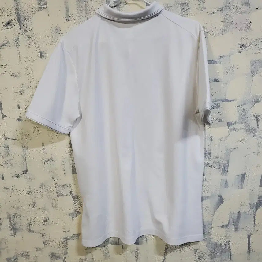 [BUNJANG] Nike Dri-FIT Swoosh White Polo T-Shirt L / 나이키 드라이핏 스우시  화이트 카라 반팔티 L