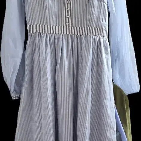[SOLD OUT] 스트라이프 쉬폰 롱 원피스