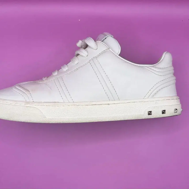 [BUNJANG] Valentino Garavani Open Sneakers White Leather IT 37 / 발렌티노 가라바니 오픈 스니커즈