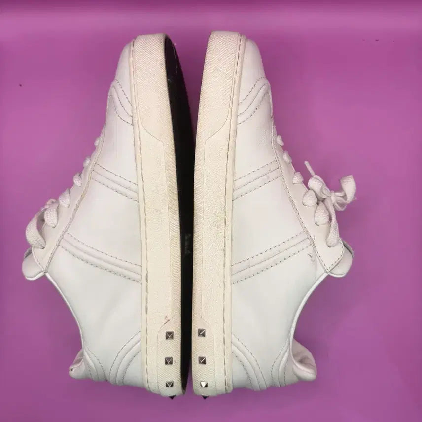 [BUNJANG] Valentino Garavani Open Sneakers White Leather IT 37 / 발렌티노 가라바니 오픈 스니커즈