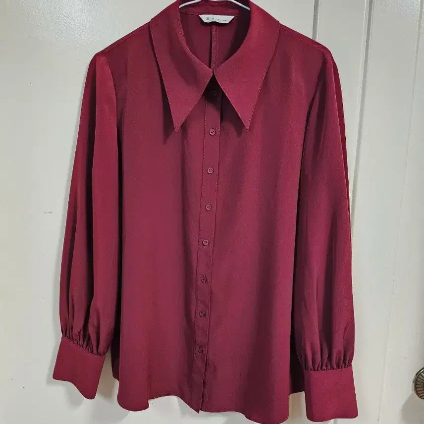 [BUNJANG] It MICHAA Wine Color Blouse / 잇미샤 카라이쁜 블라우스