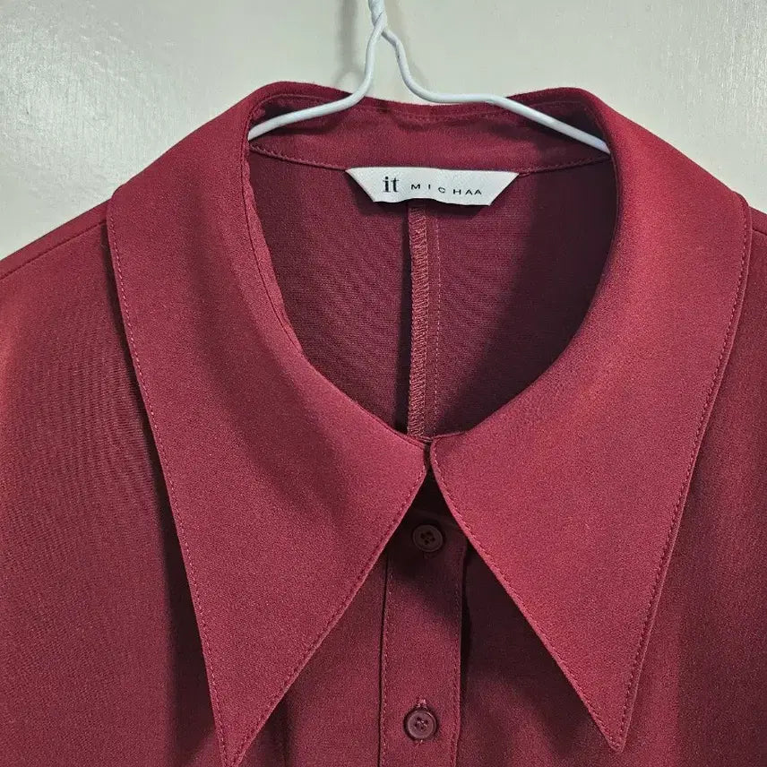 [BUNJANG] It MICHAA Wine Color Blouse / 잇미샤 카라이쁜 블라우스