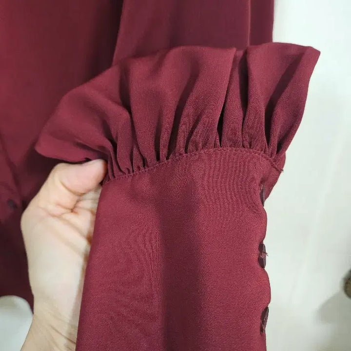 [BUNJANG] It MICHAA Wine Color Blouse / 잇미샤 카라이쁜 블라우스