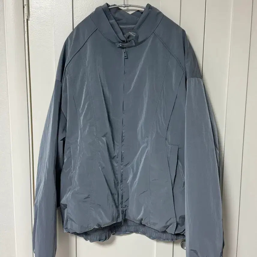 [BUNJANG] System Homme Mock Neck Crinkle Windbreaker Blue / (100 size) 시스템옴므 모크넥 크링클 바람막이 블루컬러