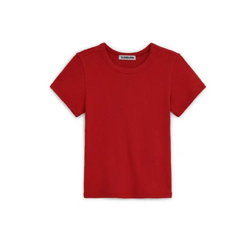 [BUNJANG] Sunburn Project T-Shirt (Red Punching) / 썬번프로젝트 티셔츠 (레드 펀칭)