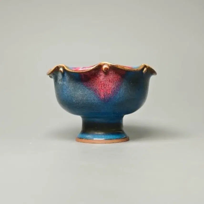 [BUNJANG] Chinese Celadon Porcelain Vase / 군요 요변 고족 화형환 중국도자기 골동품 미술품 수집품