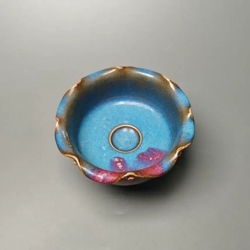 [BUNJANG] Chinese Celadon Porcelain Vase / 군요 요변 고족 화형환 중국도자기 골동품 미술품 수집품