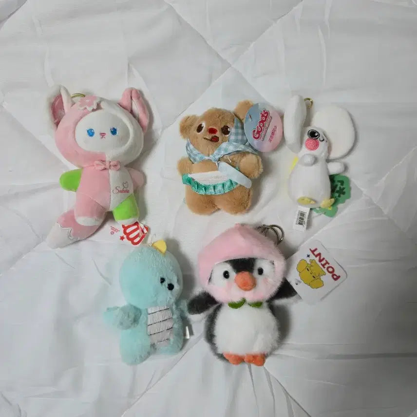 [BUNJANG] Butter Bear Sakura Penguin Plush Keychain / 버터베어 사쿠라 인형 키링 열쇠고리 펭귄 인형모음