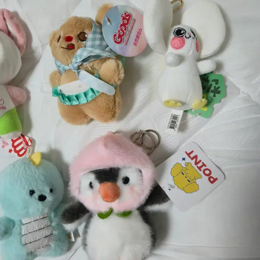 [BUNJANG] Butter Bear Sakura Penguin Plush Keychain / 버터베어 사쿠라 인형 키링 열쇠고리 펭귄 인형모음