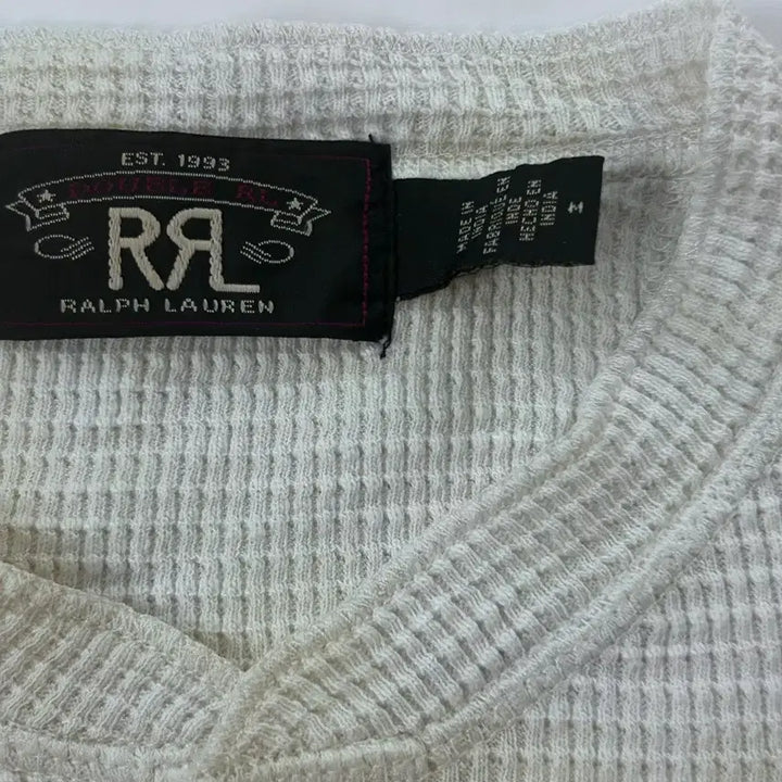[BUNJANG] RRL Waffle Henly Neck Short Sleeve T-Shirt White M / RRL 더블알엘 와플 헨리넥 반팔티 숏슬리브 화이트 M