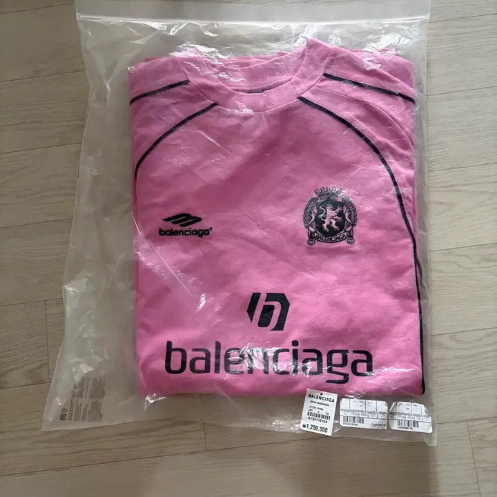 [BUNJANG] Balenciaga Pink Paris Soccer T-Shirt Size 4 / 발렌시아가 싸커 티셔츠 핑크 파리 4사이즈