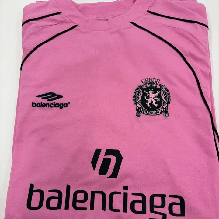 [BUNJANG] Balenciaga Pink Paris Soccer T-Shirt Size 4 / 발렌시아가 싸커 티셔츠 핑크 파리 4사이즈