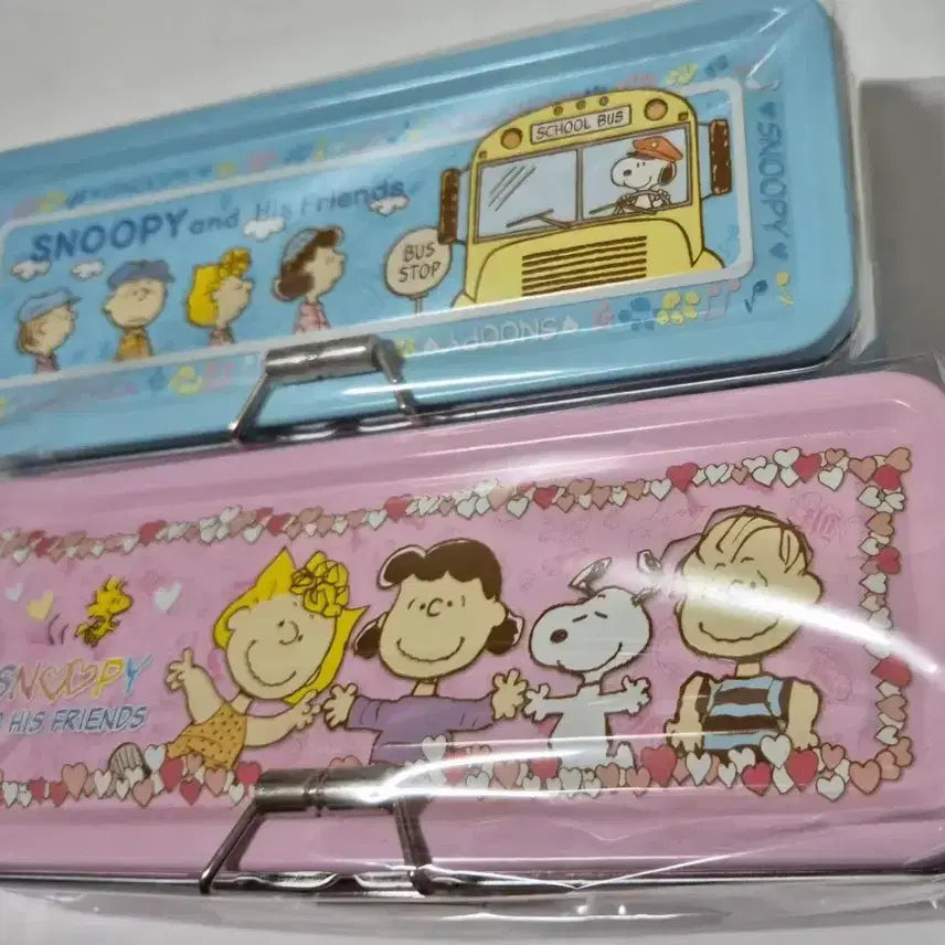 [BUNJANG] Vintage Snoopy 3-Tier Metal Pencil Case / 고전 스누피 3단락 철제 필통