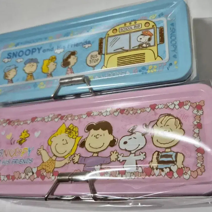 [BUNJANG] Vintage Snoopy 3-Tier Metal Pencil Case / 고전 스누피 3단락 철제 필통