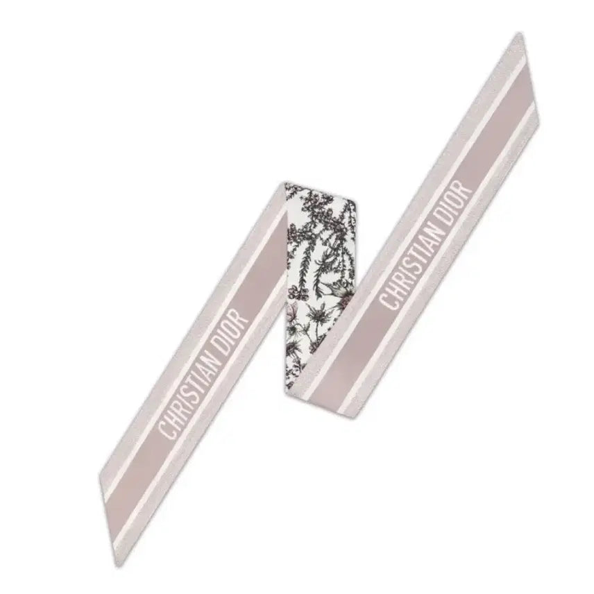[BUNJANG] Dior Michza Twill Scarf Ivory Pink / 디올 미차 스카프 아이보리 핑크 트윌 (세제품) 51CAR106I604