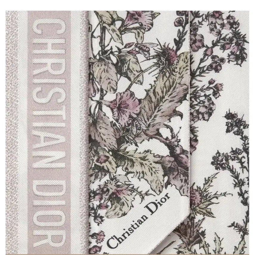 [BUNJANG] Dior Michza Twill Scarf Ivory Pink / 디올 미차 스카프 아이보리 핑크 트윌 (세제품) 51CAR106I604