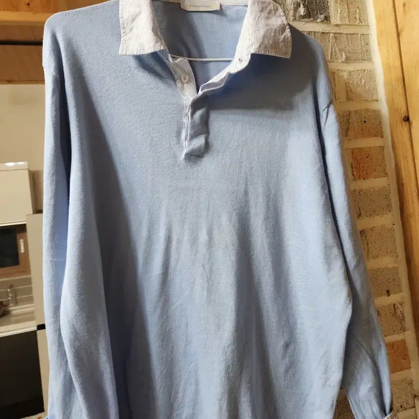[BUNJANG] Ermenegildo Zegna Blue Knit Polo Shirt / 에르메네질도 제냐 블루 니트 폴로