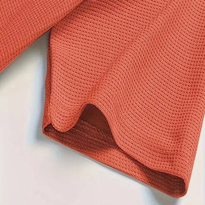 [BUNJANG] Orange Short Sleeve &amp; Shorts Waffle Set-Up Training Wear (Size 105) / 오렌지 반팔 반바지 와플 셋업 트레이닝복 105