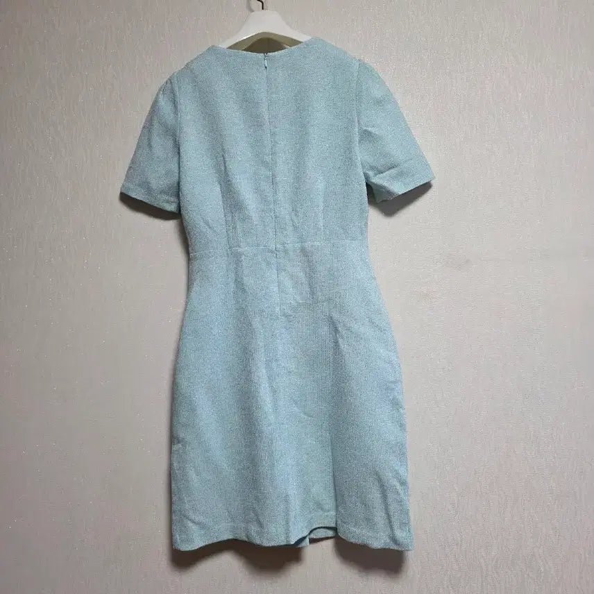 [BUNJANG] Rosely Sky Blue Tweed Dress / 로즐리 하늘색 트위드 원피스