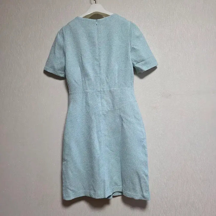 [BUNJANG] Rosely Sky Blue Tweed Dress / 로즐리 하늘색 트위드 원피스