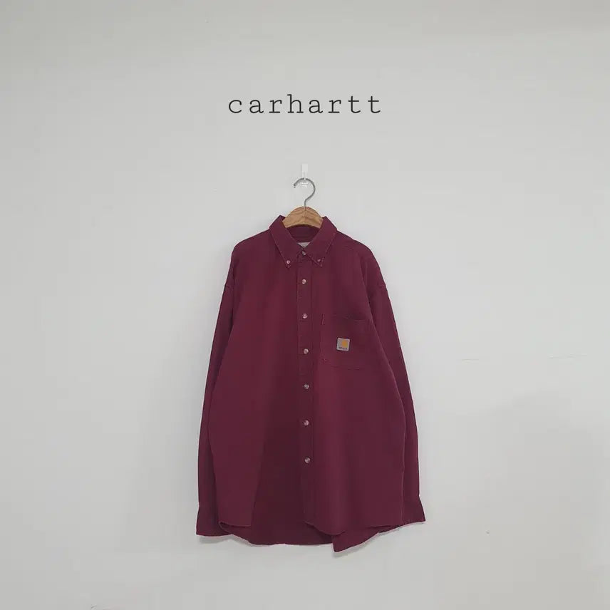 [BUNJANG] Carhartt Burgundy Pocket Shirt / No.26042918 칼하트 버건디 포켓 셔츠 칼하트남방