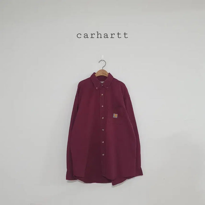[BUNJANG] Carhartt Burgundy Pocket Shirt / No.26042918 칼하트 버건디 포켓 셔츠 칼하트남방