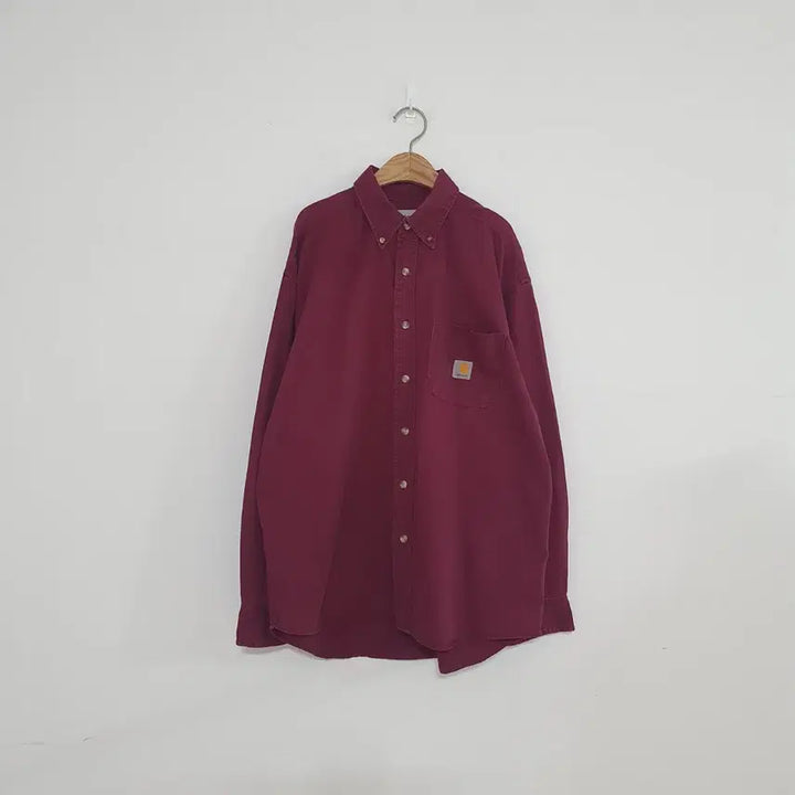 [BUNJANG] Carhartt Burgundy Pocket Shirt / No.26042918 칼하트 버건디 포켓 셔츠 칼하트남방
