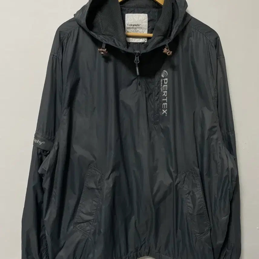 [BUNJANG] Code:graphy Rouge Fit Half-Zip Hoodie Anorak / 105-110 코드그라피 루즈핏 반집업 후드 아노락 정품